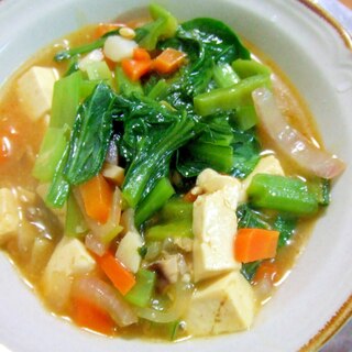 マーボー豆腐風スープ